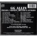 GG Allin – Freaks, Faggots, Drunks & Junkies cd