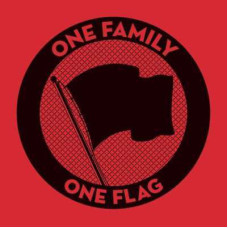 Various – One Family One Flag vinyl with white silkscreen